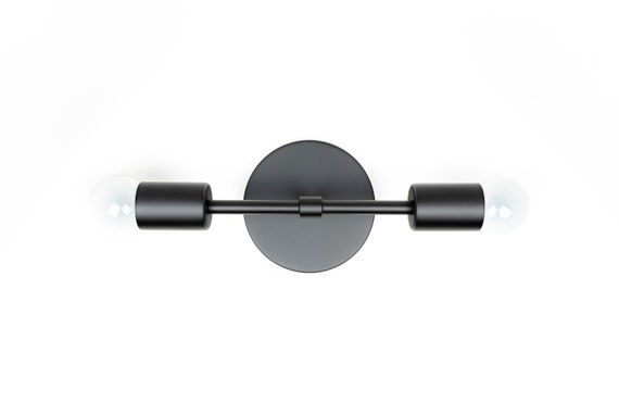 black bathroom wall lights