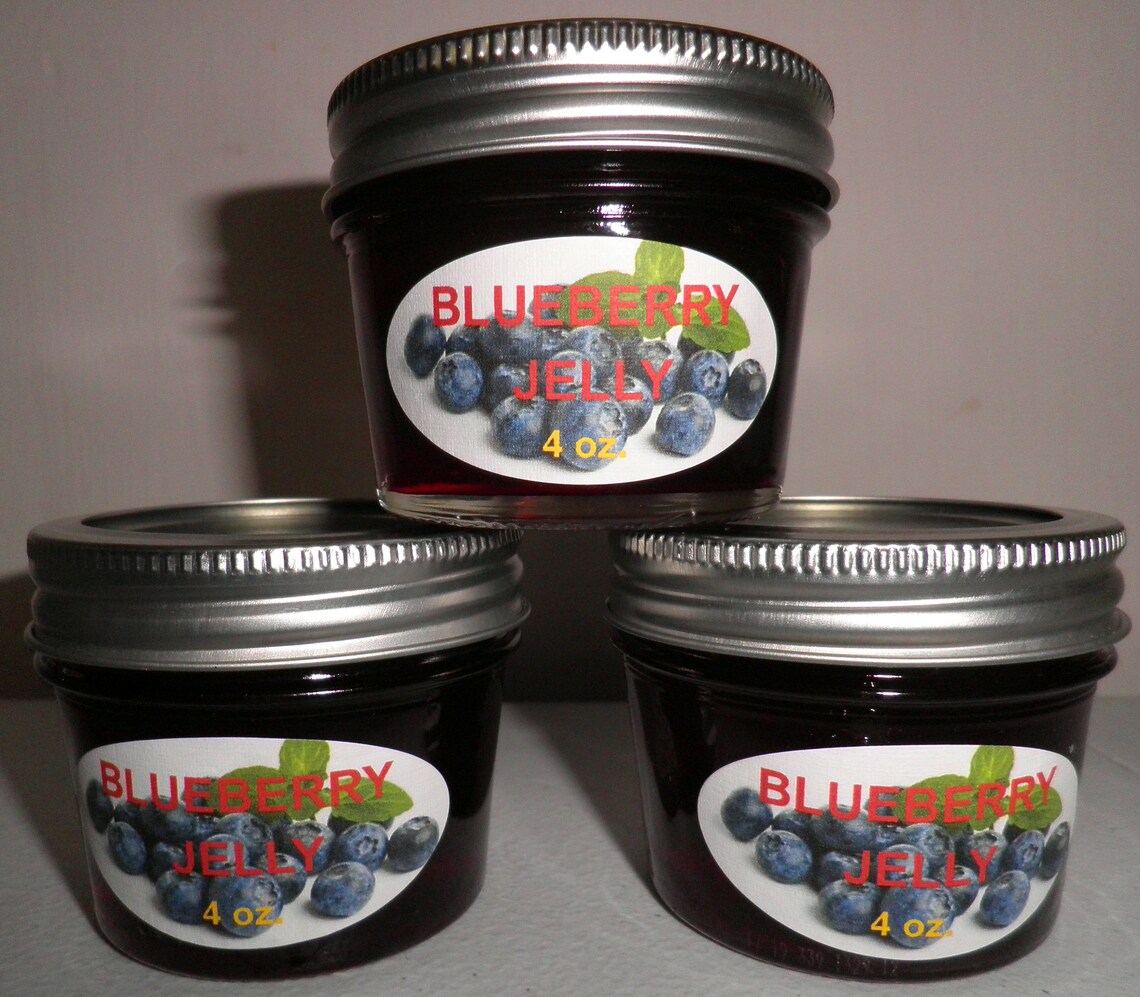 Fresh BLUEBERRY JELLY 1/4 Pint 4 oz. I Also Have Larger Etsy