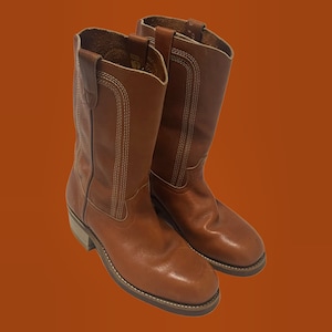Vintage 70’s leather work boots mens size 8/womens size 10