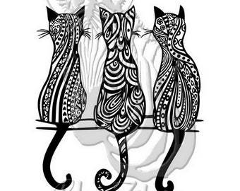 Download Cat Tree Silhouette Etsy 3D SVG Files Ideas | SVG, Paper Crafts, SVG File