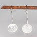 delicate hoop earrings with round mother-of-pearl pendants / creoles 925 sterling silver shell plates