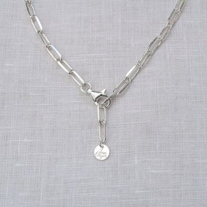 Large chaîne à maillons en argent 925, bijoux durables, ensemble de bijoux chaîne et bracelet, cadeau fête des mères maman image 3