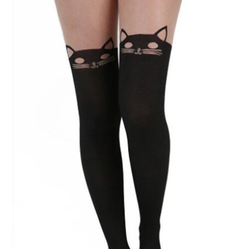 Black Illusion Thigh High for Women From Small to Plus Size - Etsy