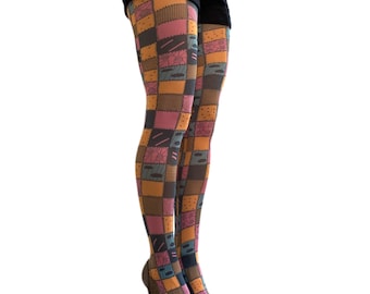 Colored Tights Patchwork For Women | Tights Available in Plus Sizes