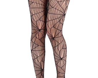 Spider With Spider net Halloween Goth Punk Rave Tights Pantyhose Hosiery Spider With Spider net Halloween Goth Punk Rave Tights Pantyhose Hosiery