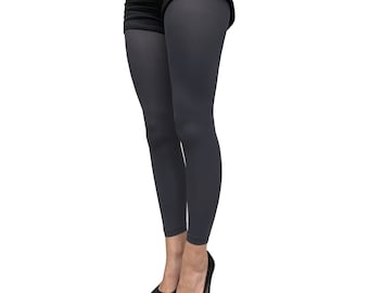 Dark Gray Footless Tights For Women | A Soft And Durable Pantyhose | Tights Available In Plus Size