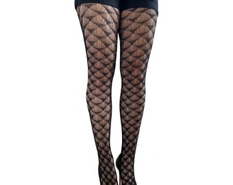 Black Deco Net Tights | Gorgeous Soft Fishnet Pantyhose