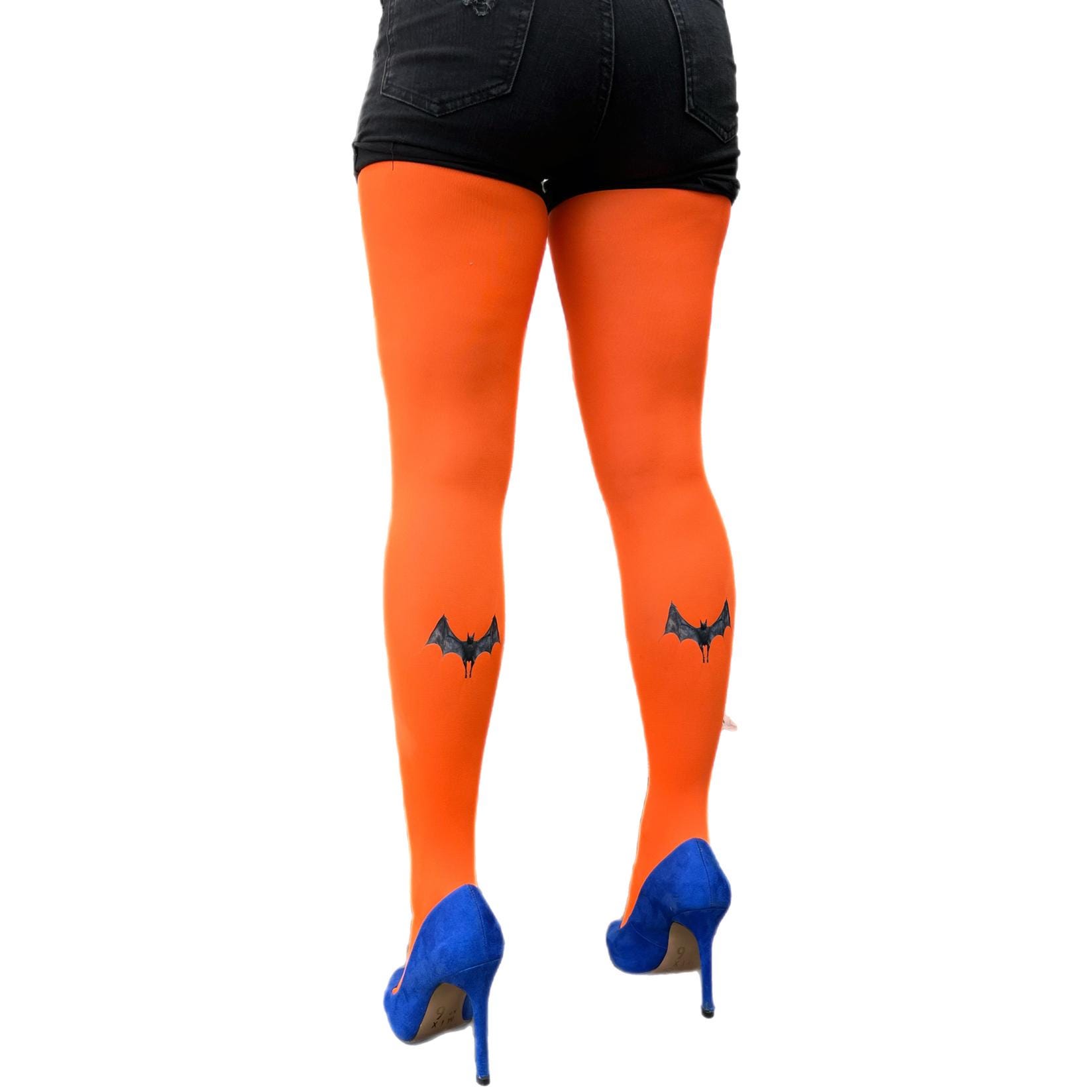 Smiffys Strumpfhose Orange-schwarz Gestreift – One Size Für Erwachsene, Perfekt Für Halloween & Karneval
