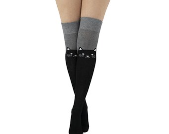 NZKNP Calze Alte Al Ginocchio A Righe In Cotone - Unisex, Tubolari, Per Sport E Tempo Libero (Blu/Rosso, Verde/Giallo, Nero, Giallo)