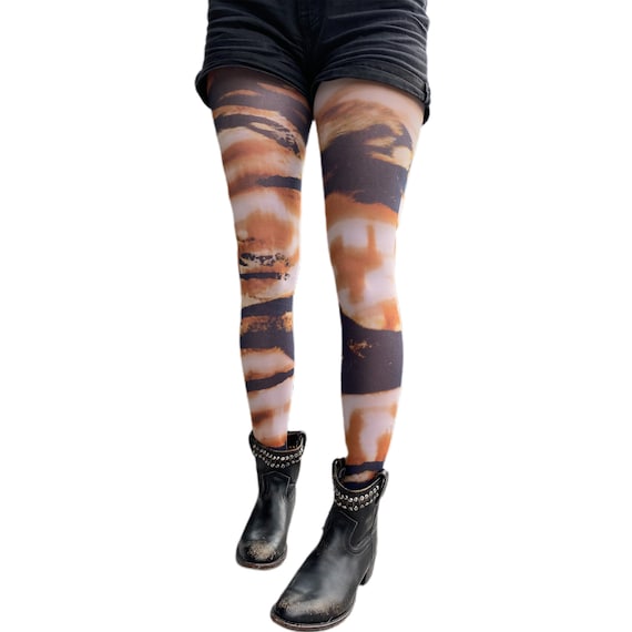 Wild Tiger Print Tights for Women A 