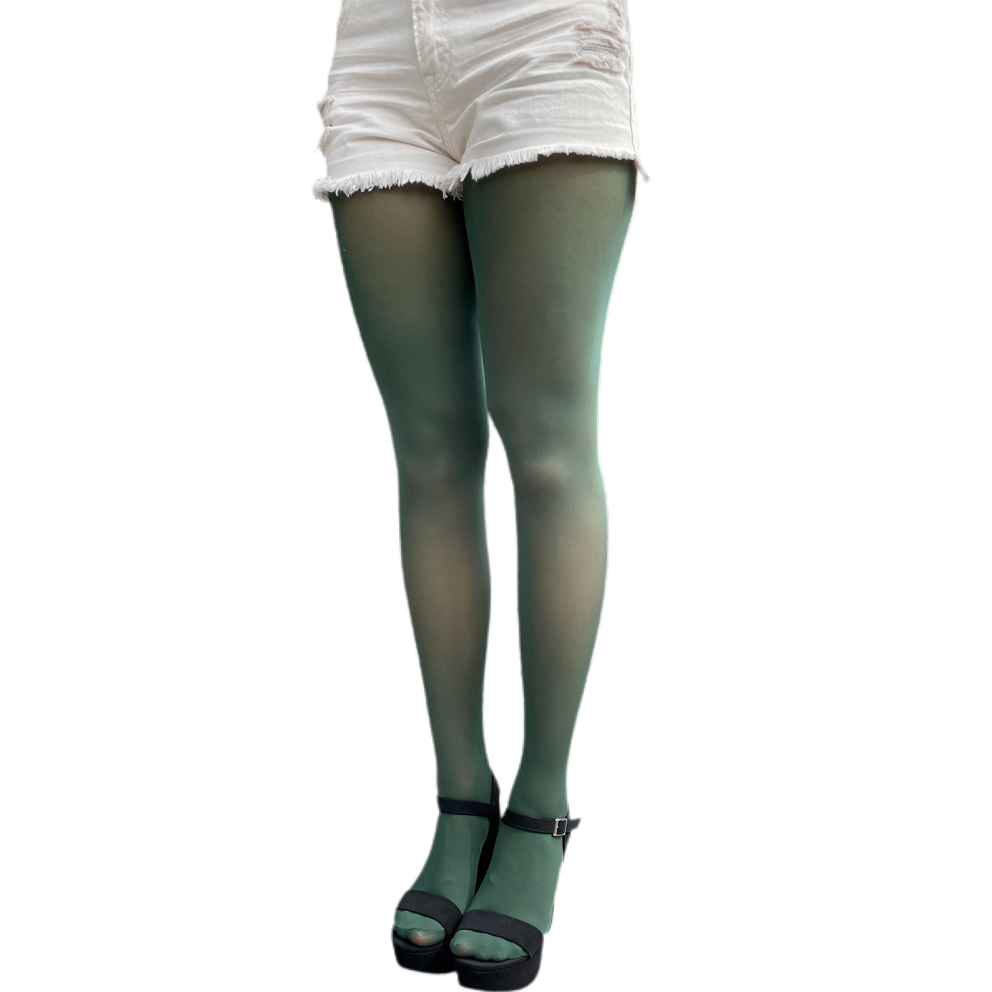 Forest Green Tights Opaque for Women Soft and Durable Plus Etsy