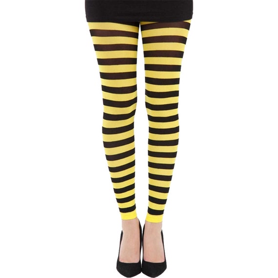Striped footless tights Clearance