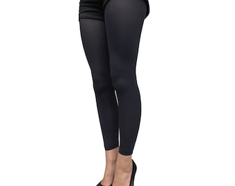 Black footless Footless Tights for Women | Ankle Length Pantyhose | Plus Size Available