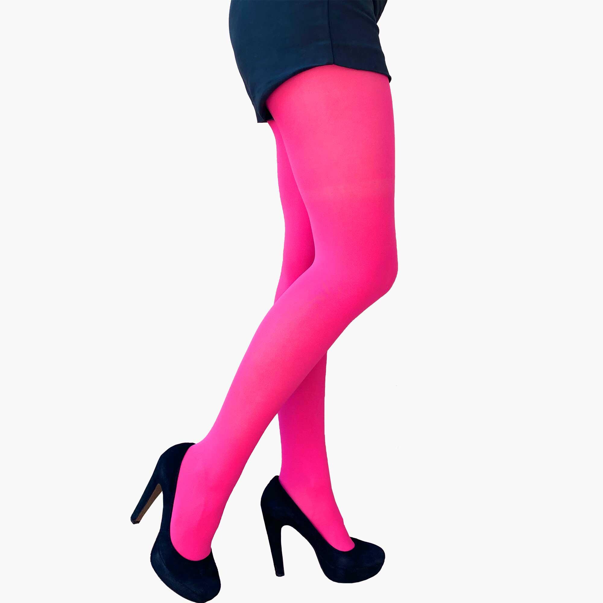 Pink opaque tights hotsell