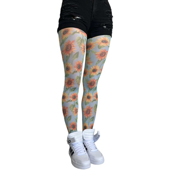 Green Carnaby Patterned Tights Pantyhose for Women Available in Plus Size  Gift for Her 