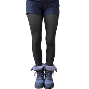 Black Opaque Winter Tights Super Soft for Women | Warm Solid Color Pantyhose