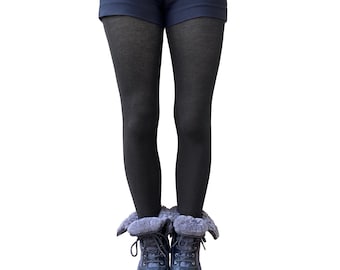 Schwarze Blickdichte Winter Strumpfhose Super Soft für Frauen | Warme einfarbige Strumpfhose