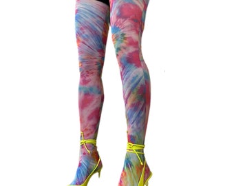 Multicolored Patterned Pinted Tights Pantyhose for Women | Available in Plus Size | Gift for Her