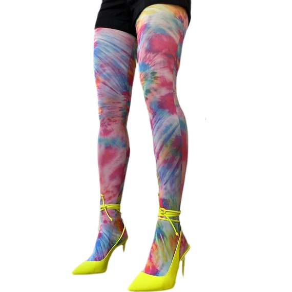 Praying Women's Check Tights in Multicolour