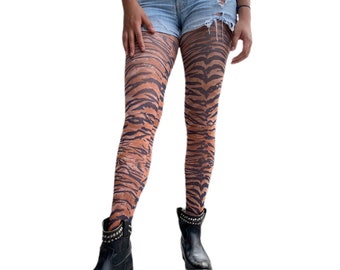 Tiger Print Tights for women | A fashion Cheetah print | Gift for her