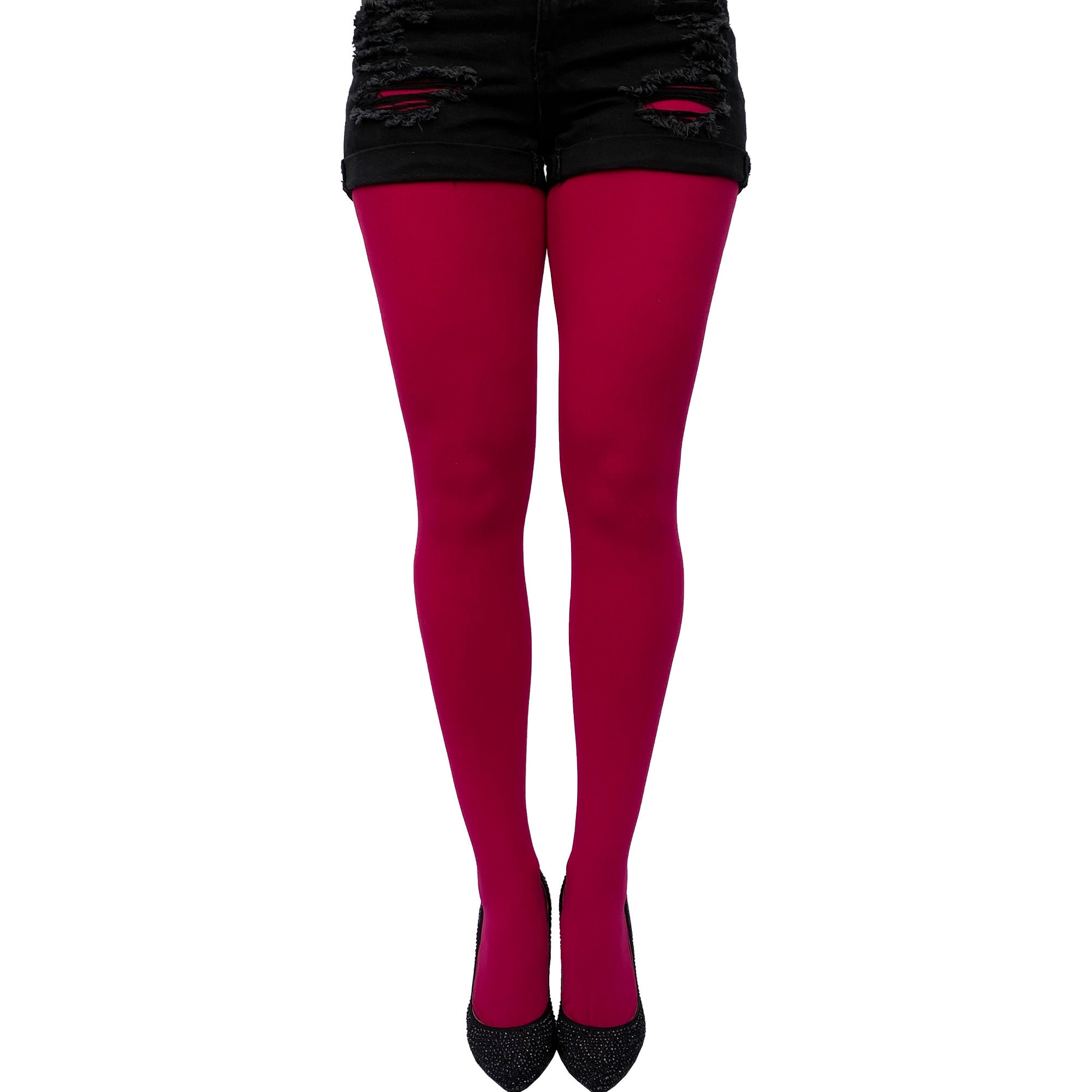 Cherry Pink Tights Opaque for Women Soft & Durable Opaque 80