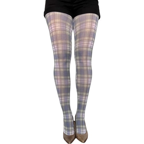 Plaid Tights Cunningham Tartan Print Opaque Pantyhose for Etsy