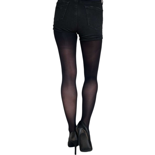 Black Tights for Women soft and durable | opaque pantyhose | tights available in plus size