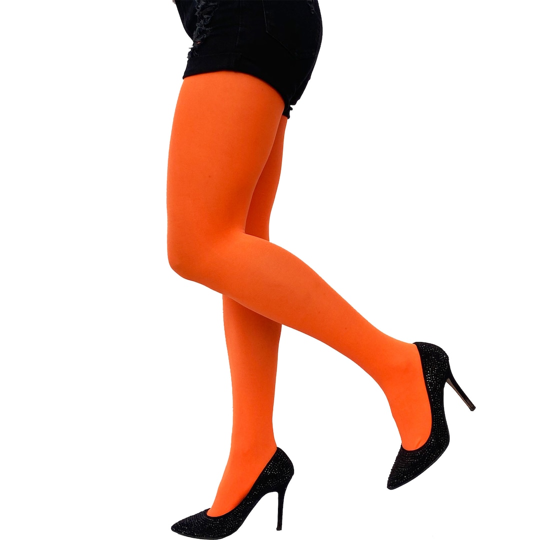 日本全国送料無料商品 特集 Soft Women for Tights Orange and Pantyhose Opaque | Durable Clothing