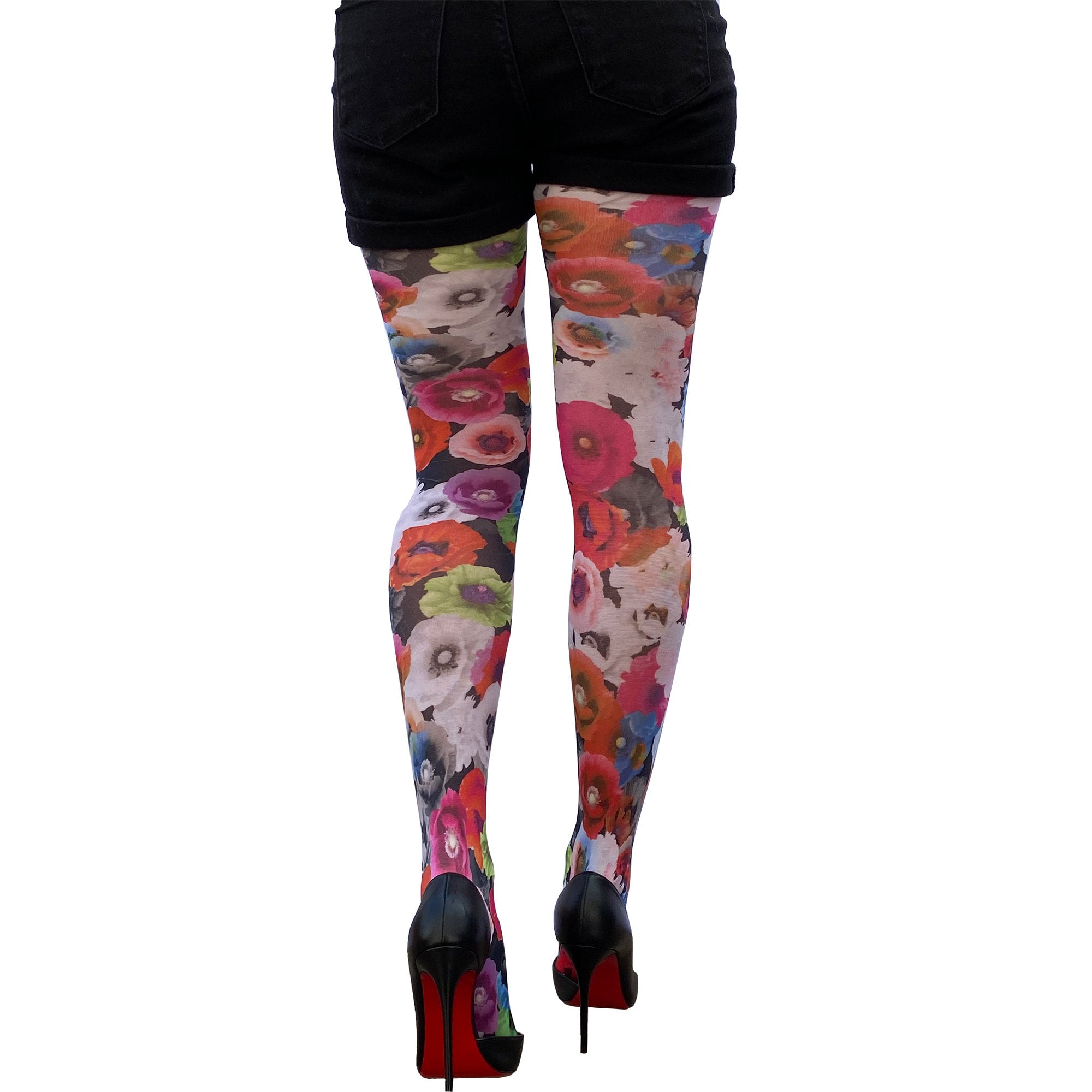 floral patterned tights