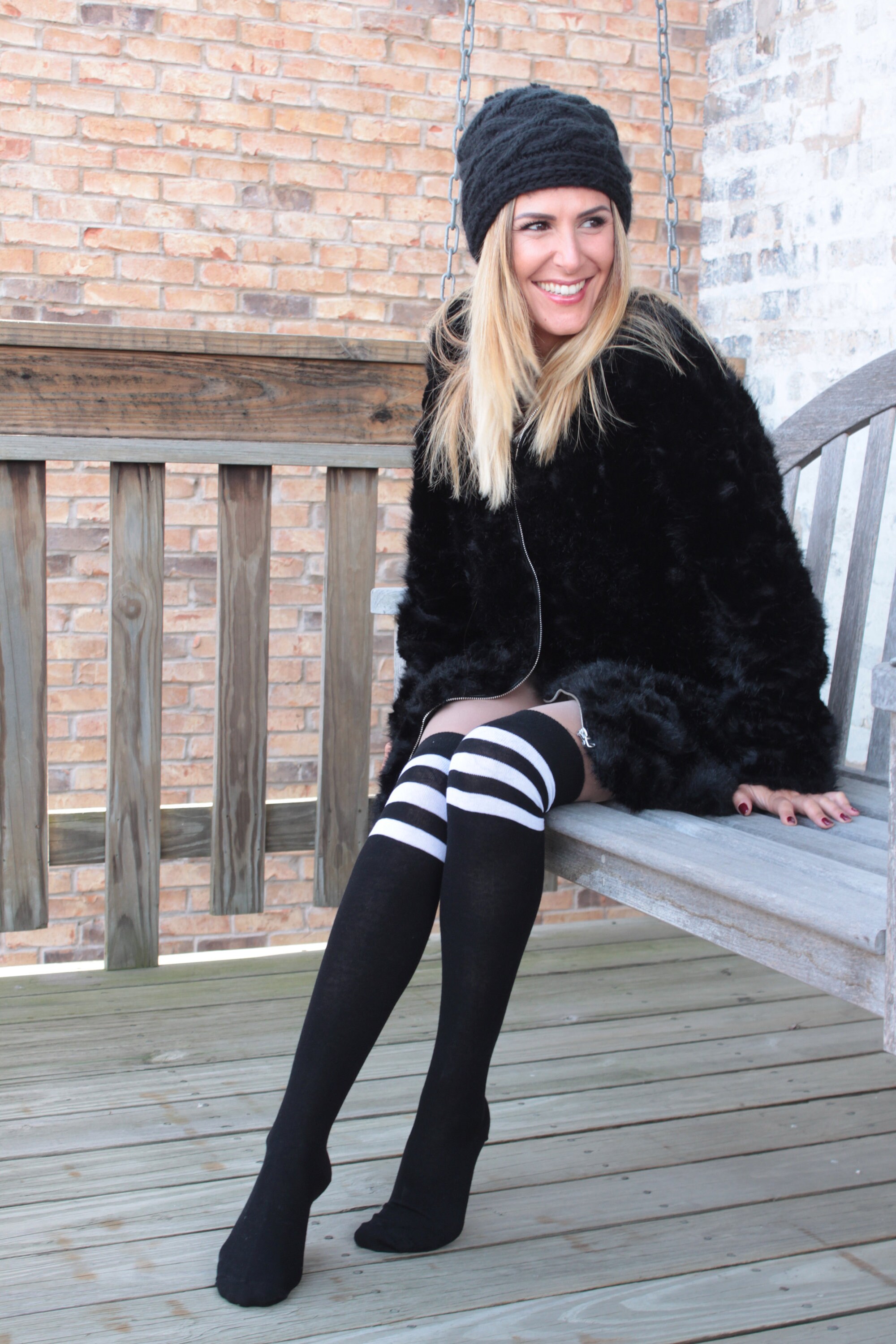 Black high socks outfit cheap