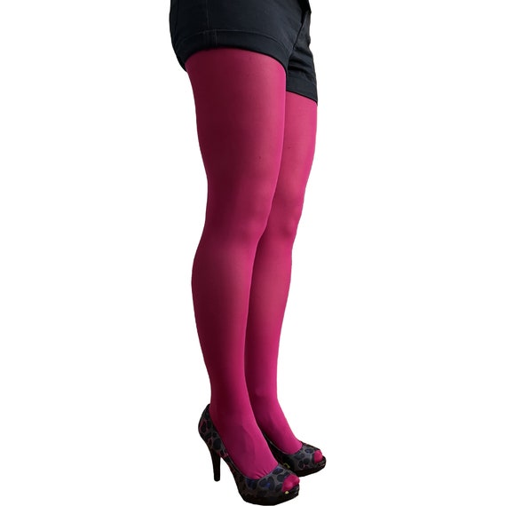 Cherry Pink Tights for Women Soft and Durable Opaque Pantyhose Tights  Available in Plus Size -  Canada