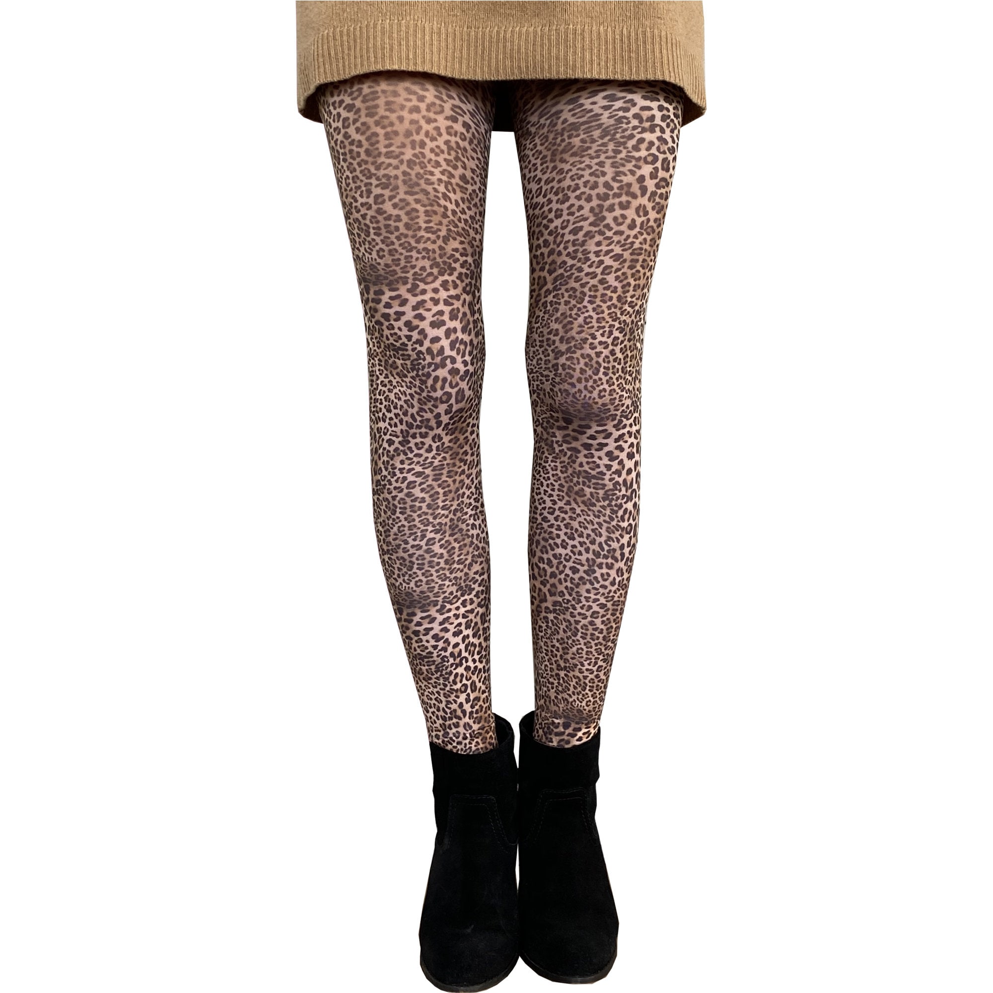 Zebra Striped Pattern Plus Size Tights