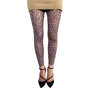 Leopard Printed Footless Tights For Women | Fashion Cheetah Print