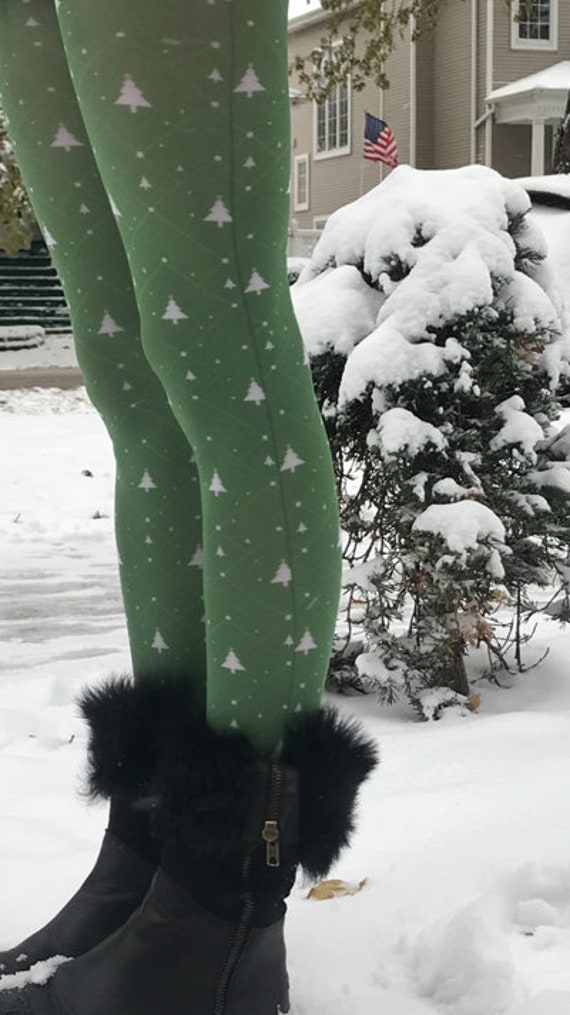 Collants verts à motif darbre de Noël Collants parfaits pour Noël Cadeau de  Noël parfait -  France