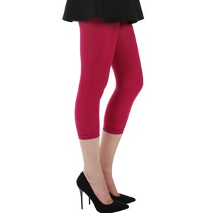 Cherry Capri footless Tights for women | A fashion color cropped tights