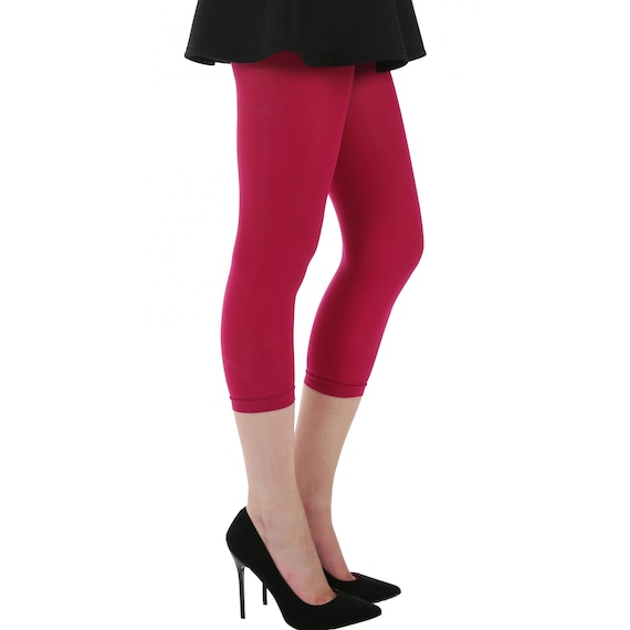 Cherry Capri Footless Tights for Women A Fashion Color Cropped
