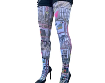 Brooklyn Pattern Tights For Women | Tights available in plus size | Perfect gift for her