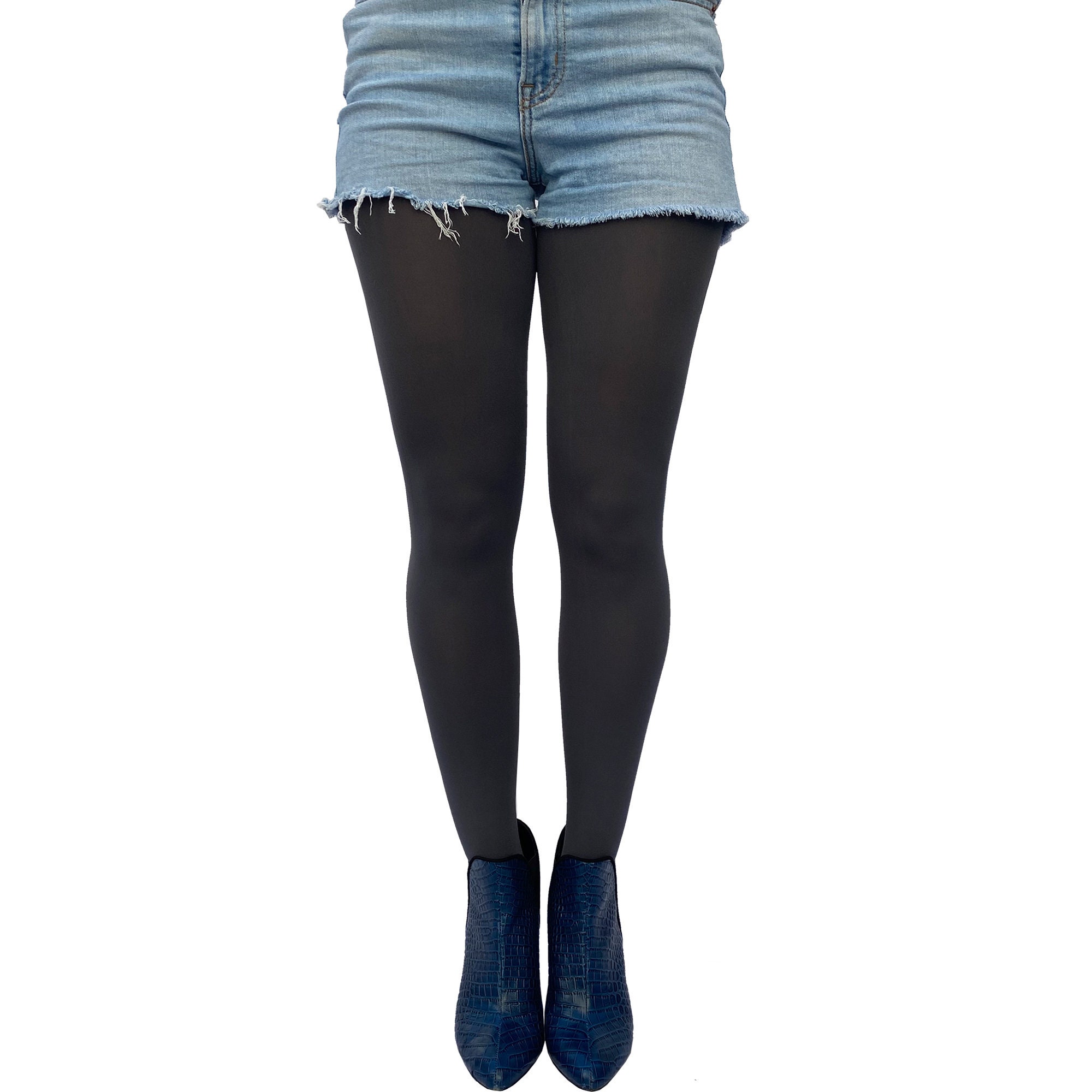 Dark Gray Opaque Tights for Women Opaque Gray 80 Deniers Etsy