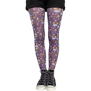 Multicolored patterned Tights Gift | colorful pantyhose for women available in plus size