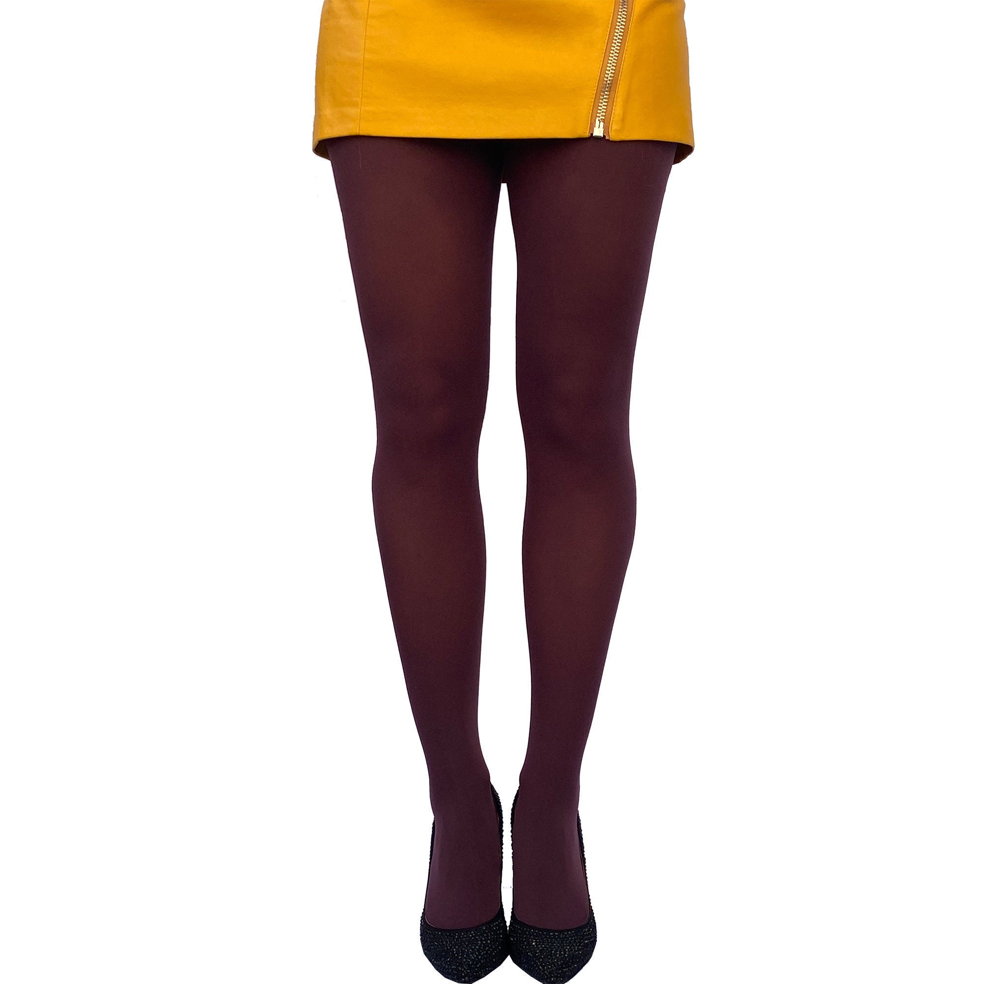 Damson Opaque Tights for Women Opaque 