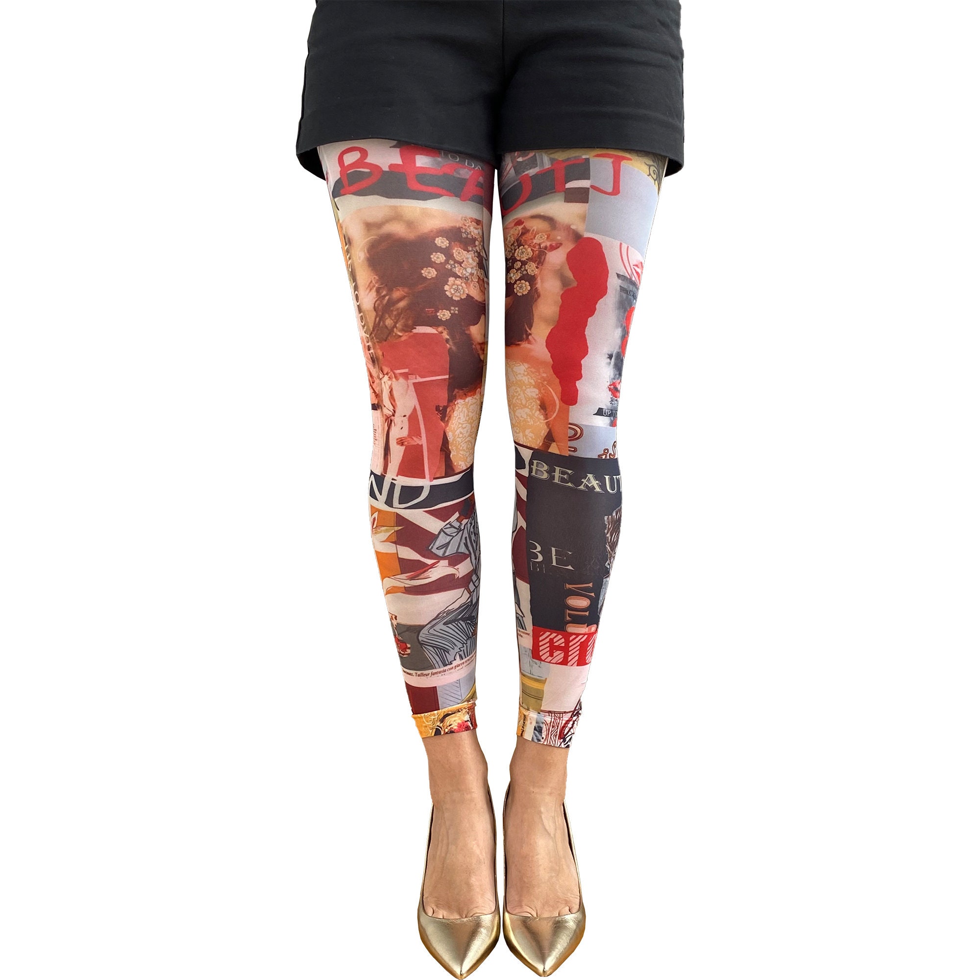 colored footless tights