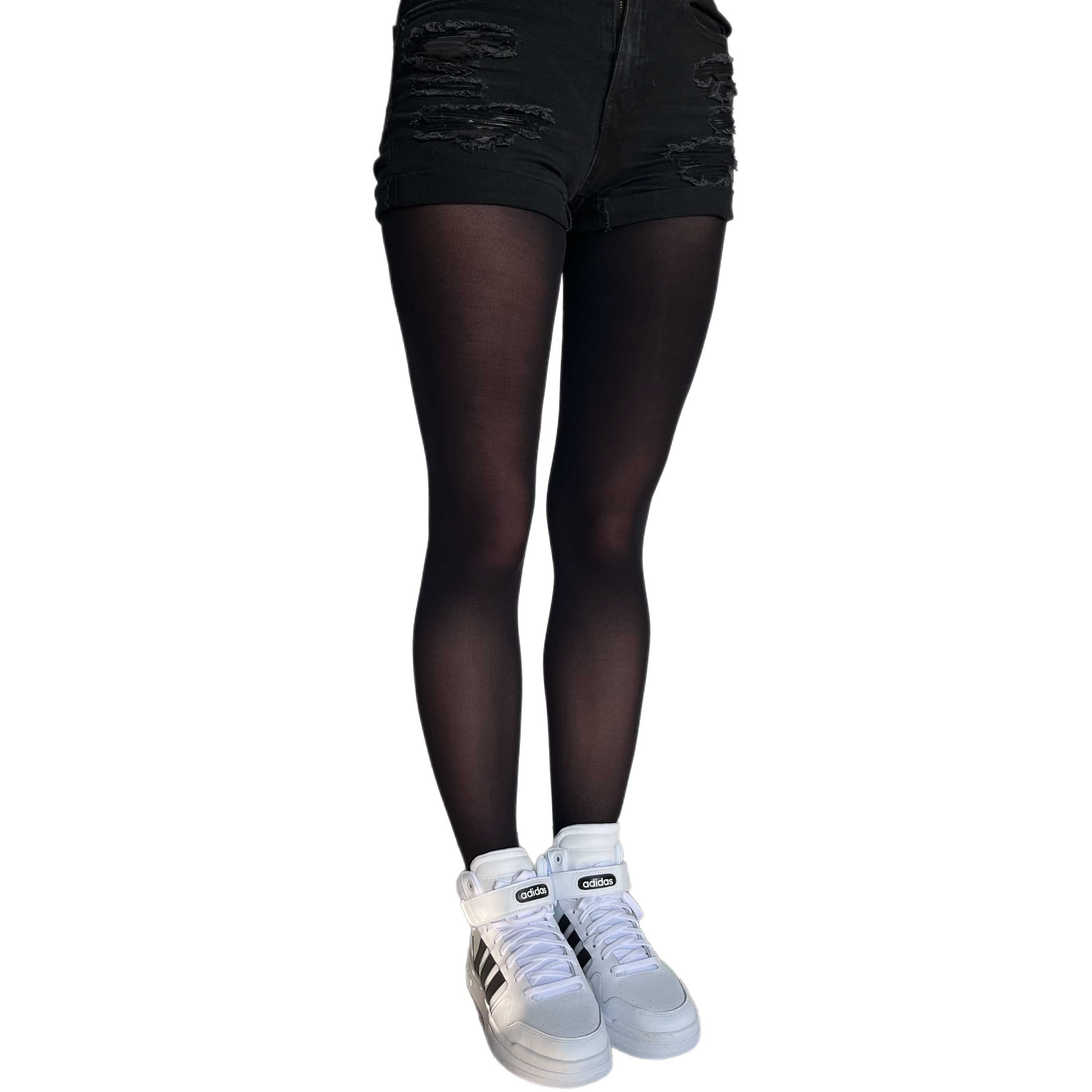 Black opaque tights plus size online