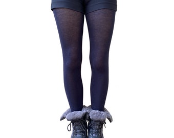 Opaque navy blue Tights | Warm and super soft pantyhose for women