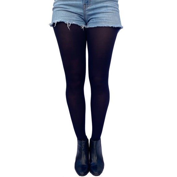 Tights Plus Size Navy Blue for Women, Soft and Durable Solid