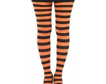 Orange Stripe Tights | Etsy New Zealand
