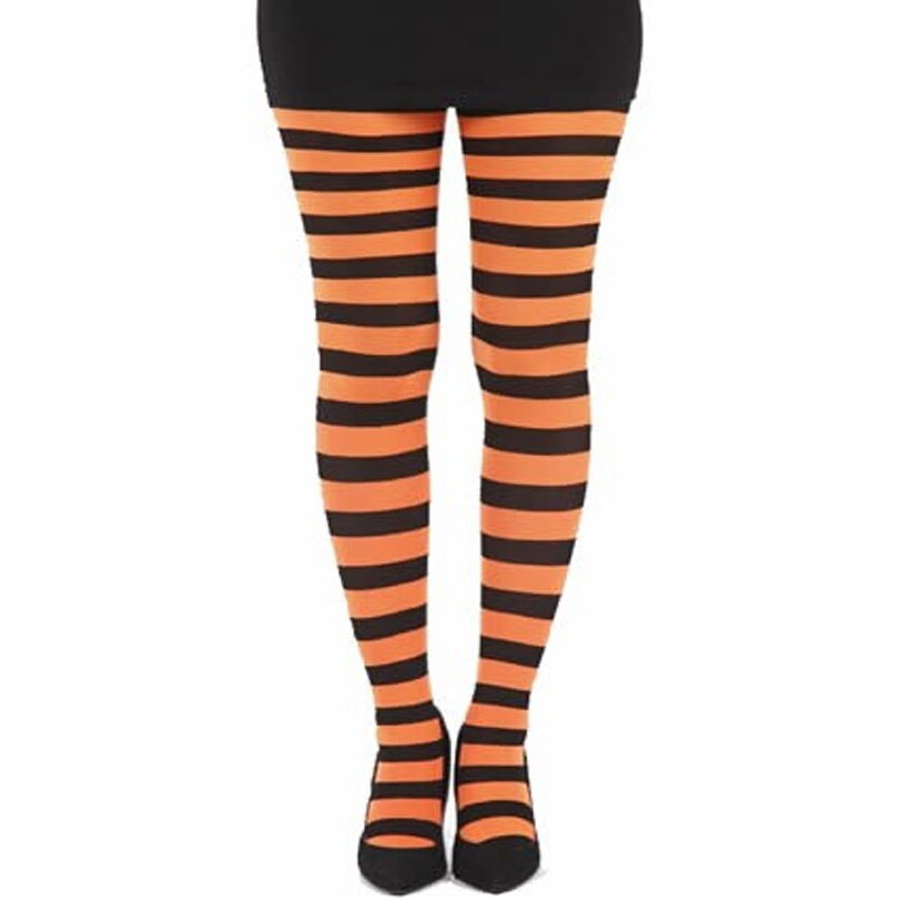 Orange Striped Tights for Women A Two 