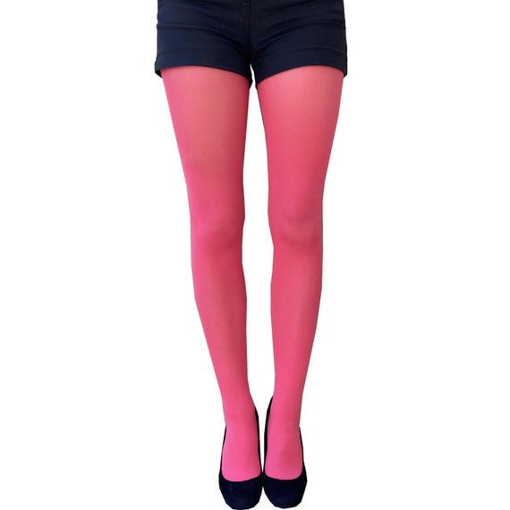 Tights Plus Size Coral Pink for Women, Soft and Durable Solid Pantyhose  From XL to 5XL -  Israel