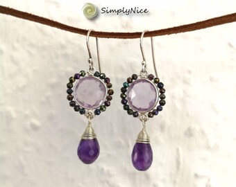 Spinel Amethyst Earrings