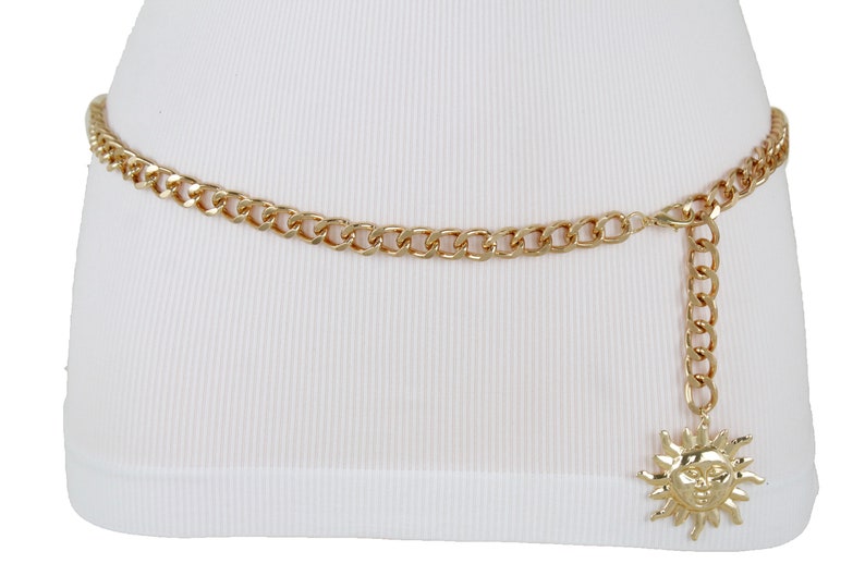 Women Gold Metal Chain Skinny Band High Waist Hip Belt Snake Buckle Plus XL XXL