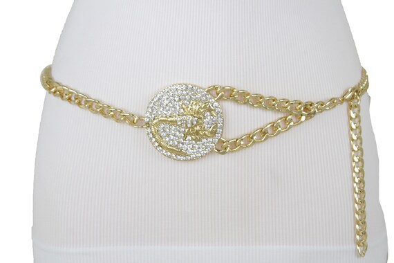 Women Gold Metal Chain Silver Bling Strap Belt Hip High Waist XS S M L XL XXL